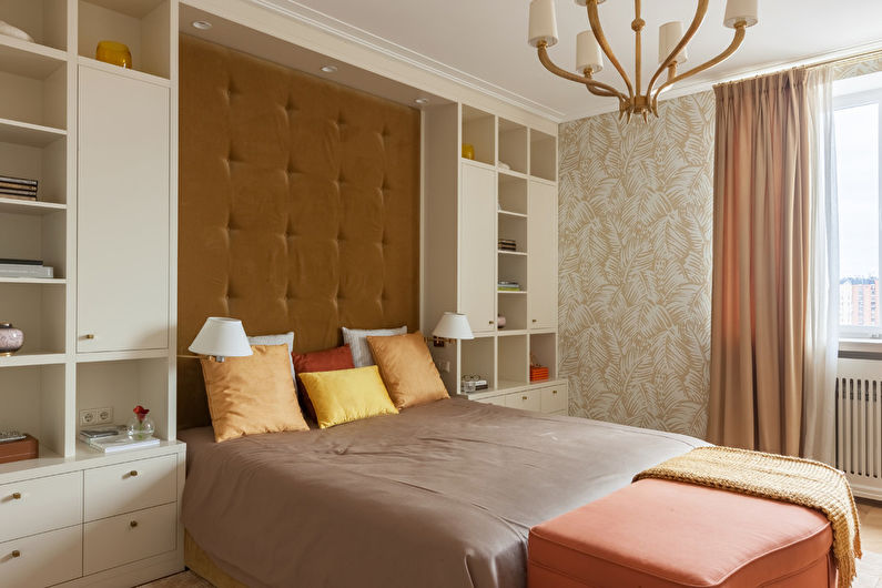 Дизайн интерьера спальни в стиле неоклассика - фото