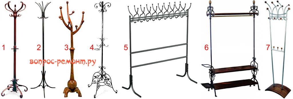 Виды напольных вешалок