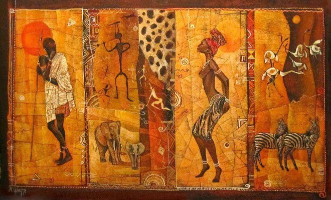 африканские картины в этно стиле