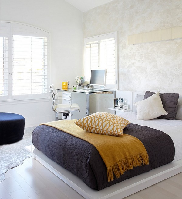 Дизайн спальни-кабинета фото