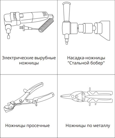 Инструменты для монтажа черепицы