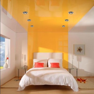 Цвет потолка в спальне