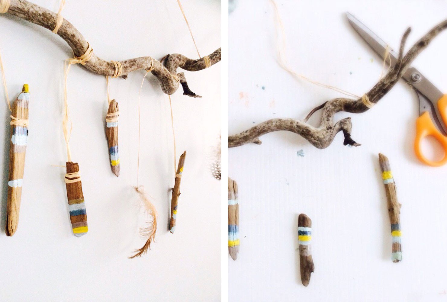 diy room decor driftwood wall hanging500