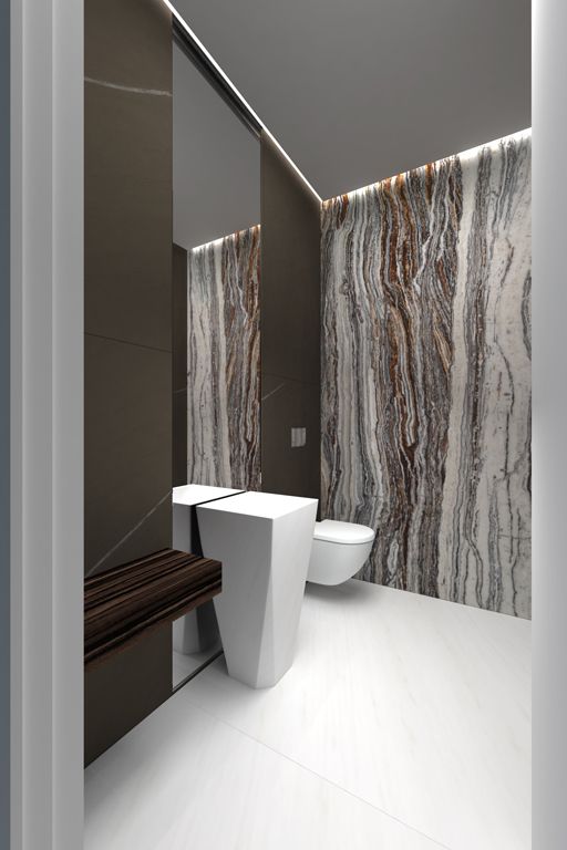 Дизайн ванной комнаты плитка мрамор в сочетании с плиткой под дерево